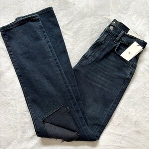 7 FOR ALL MANKIND Easy Fit Slim High Rise Dark Wash Denim Jeans--26